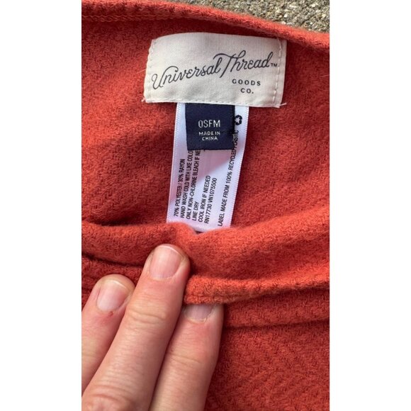 Universal Thread Red & Pink Fringe Scarf OSFM - Picture 2 of 4